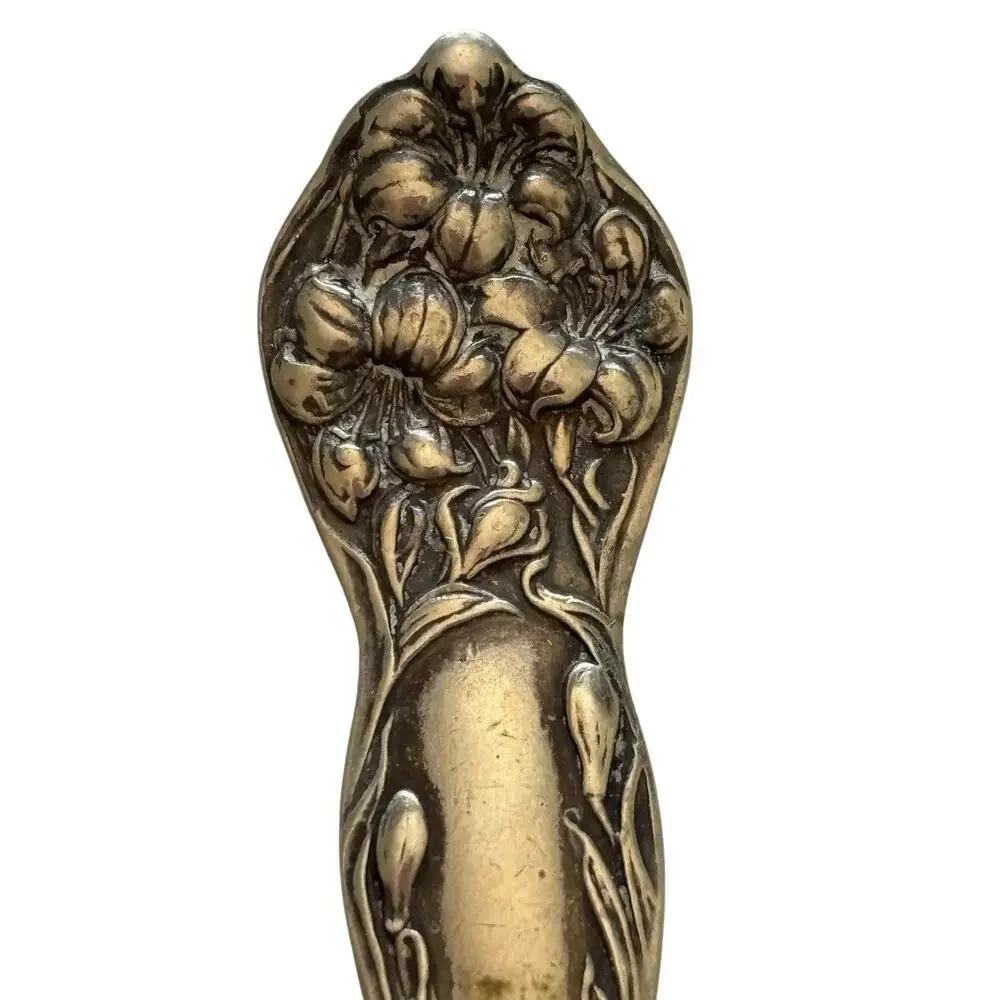Antique Silverplated Stratford Silver CO AXI Spoons collectible flower floral 2
